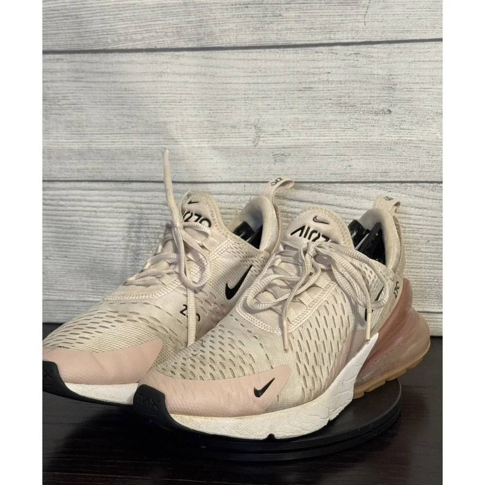 Nike Women's Air Max 270 Sneakers Size 8.5 Pink Black Running Shoes AH6789-604